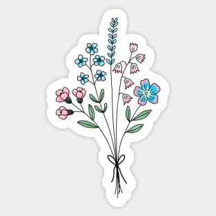 Subtle trans flower bouquet Sticker